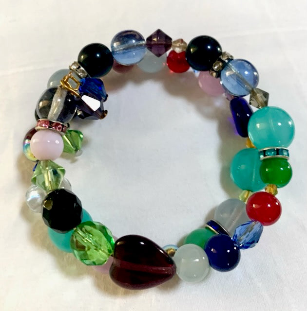 Multi color memory wire bracelet (David Burr) – 2