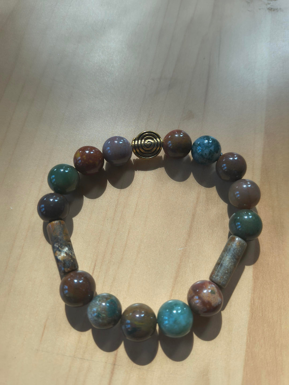 Earth tone stone bracelet (David Burr) – 2