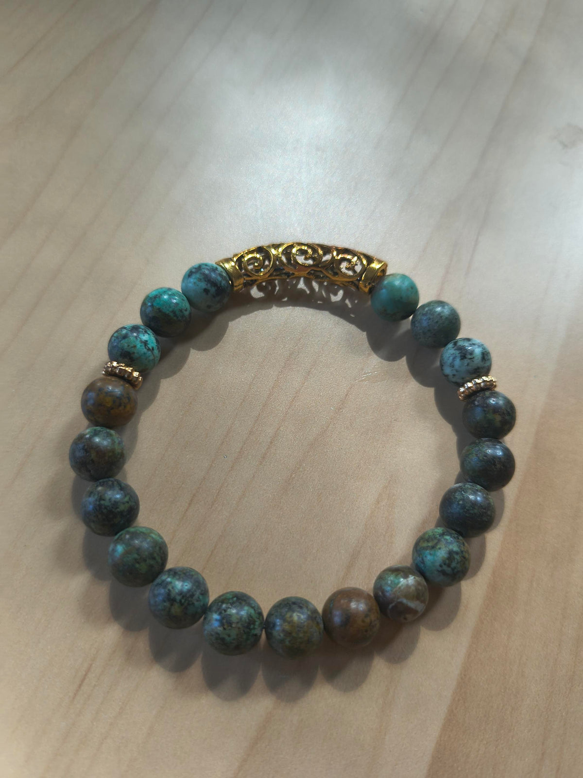 Green stone bracelet (David Burr) – 2