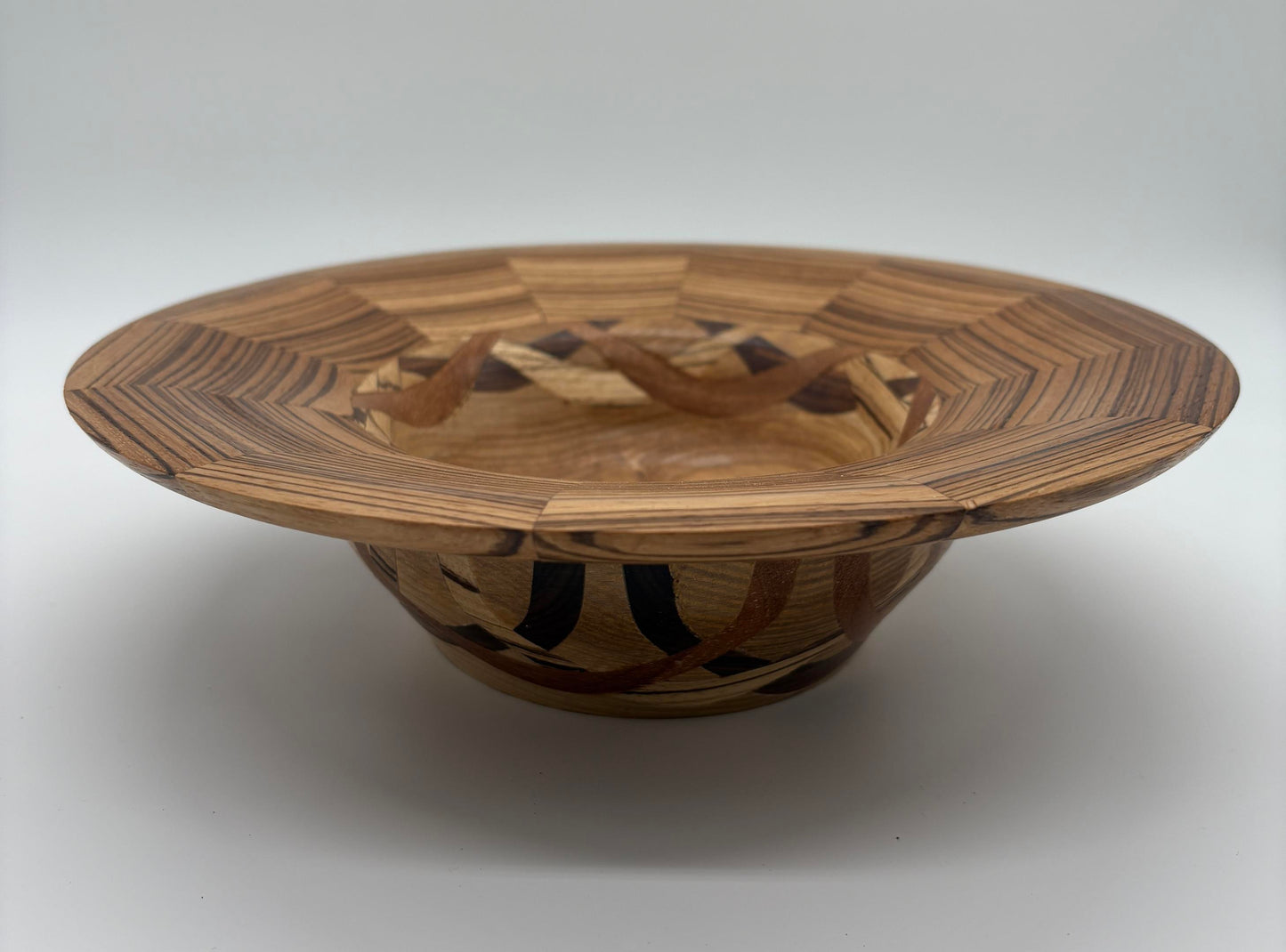3 cross mixed bowl with Zebrawood trim (Jim Spalding) – 2