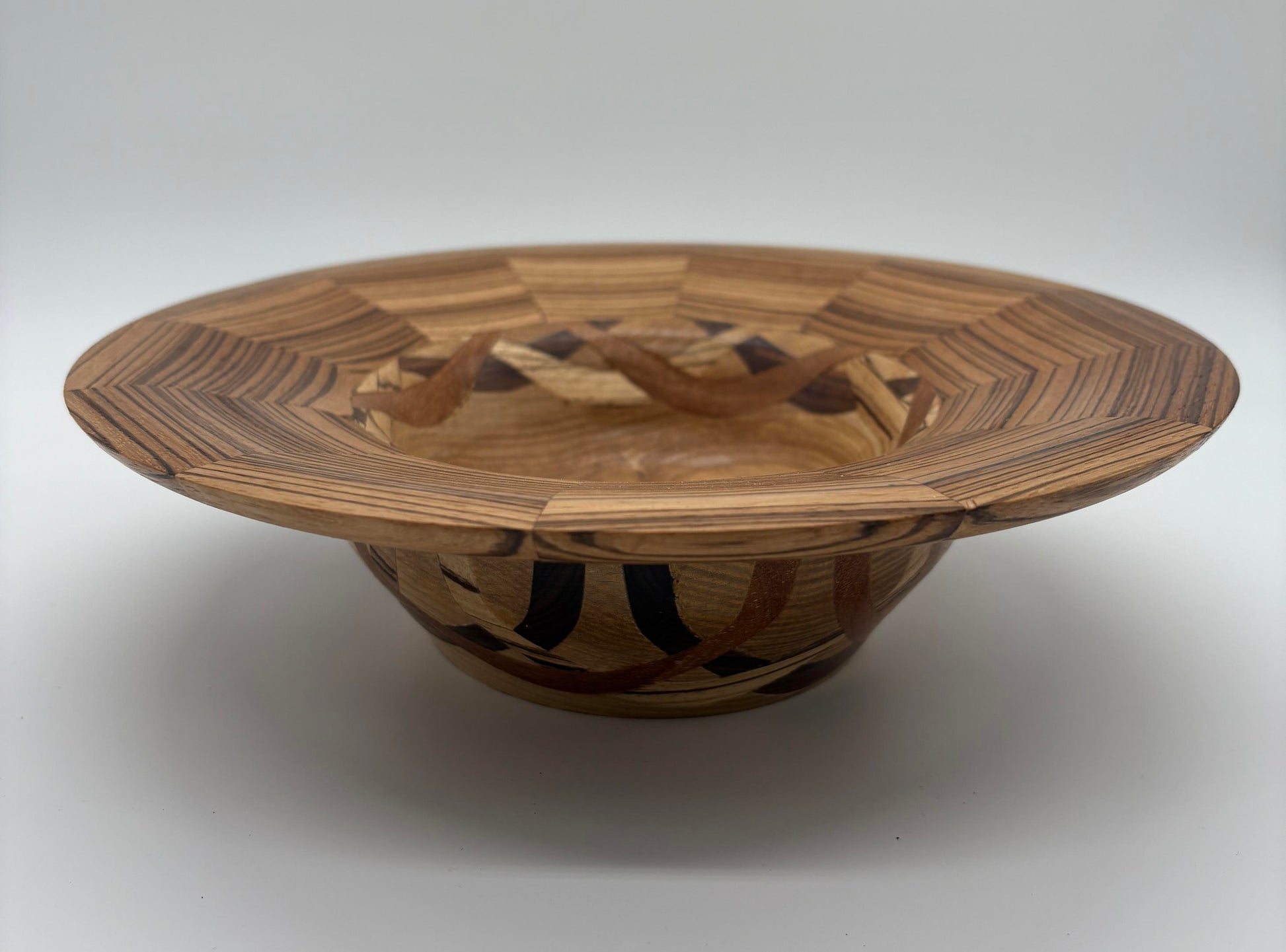 3 cross mixed bowl with Zebrawood trim (Jim Spalding) – 2