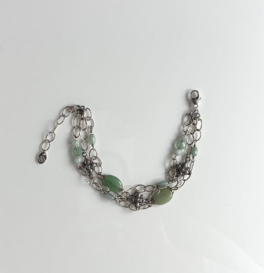 Aventurine Three-Row Bracelet, True North (Carol Koch) – 2