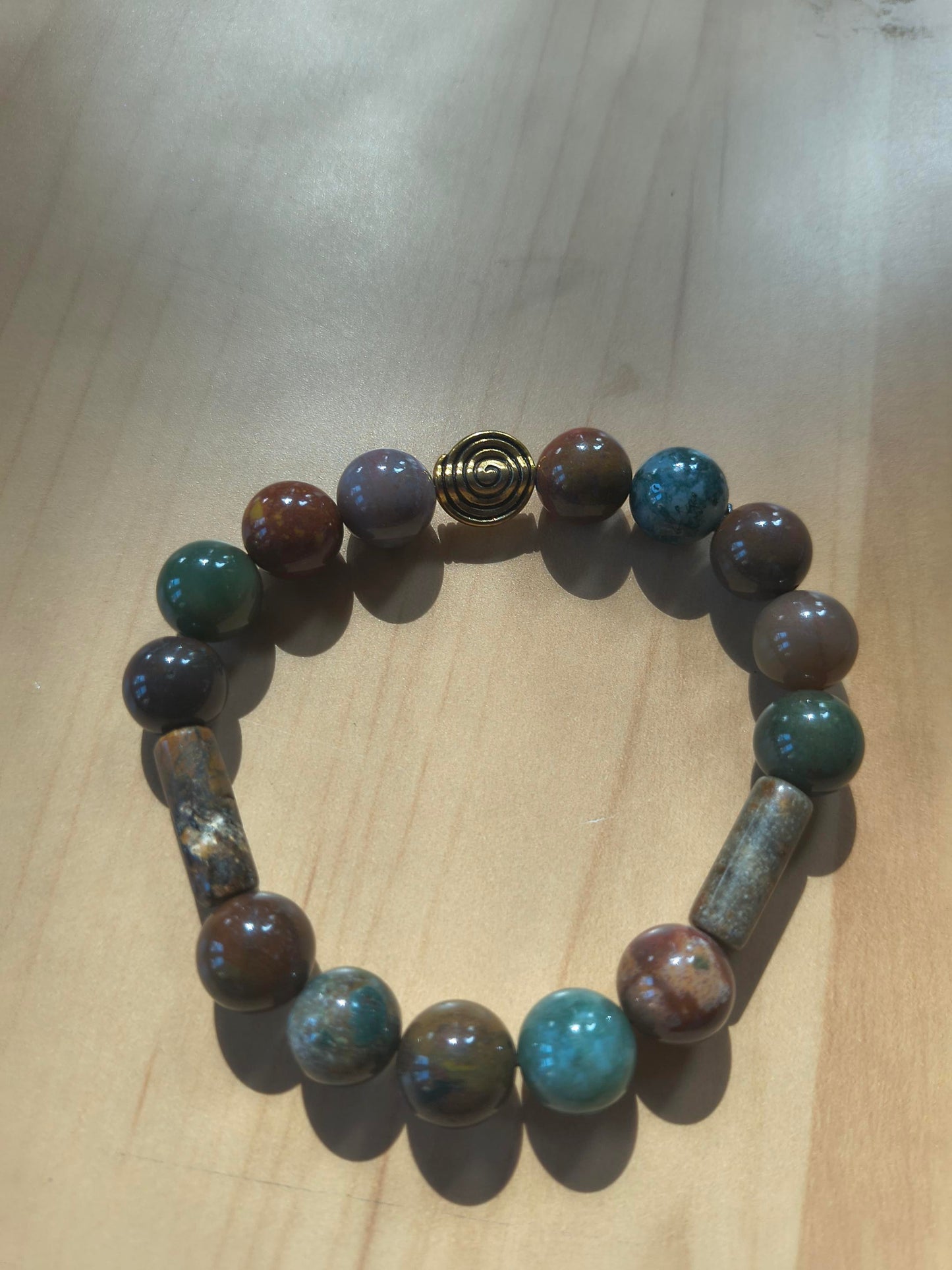 Earth tone stone bracelet (David Burr) – 2