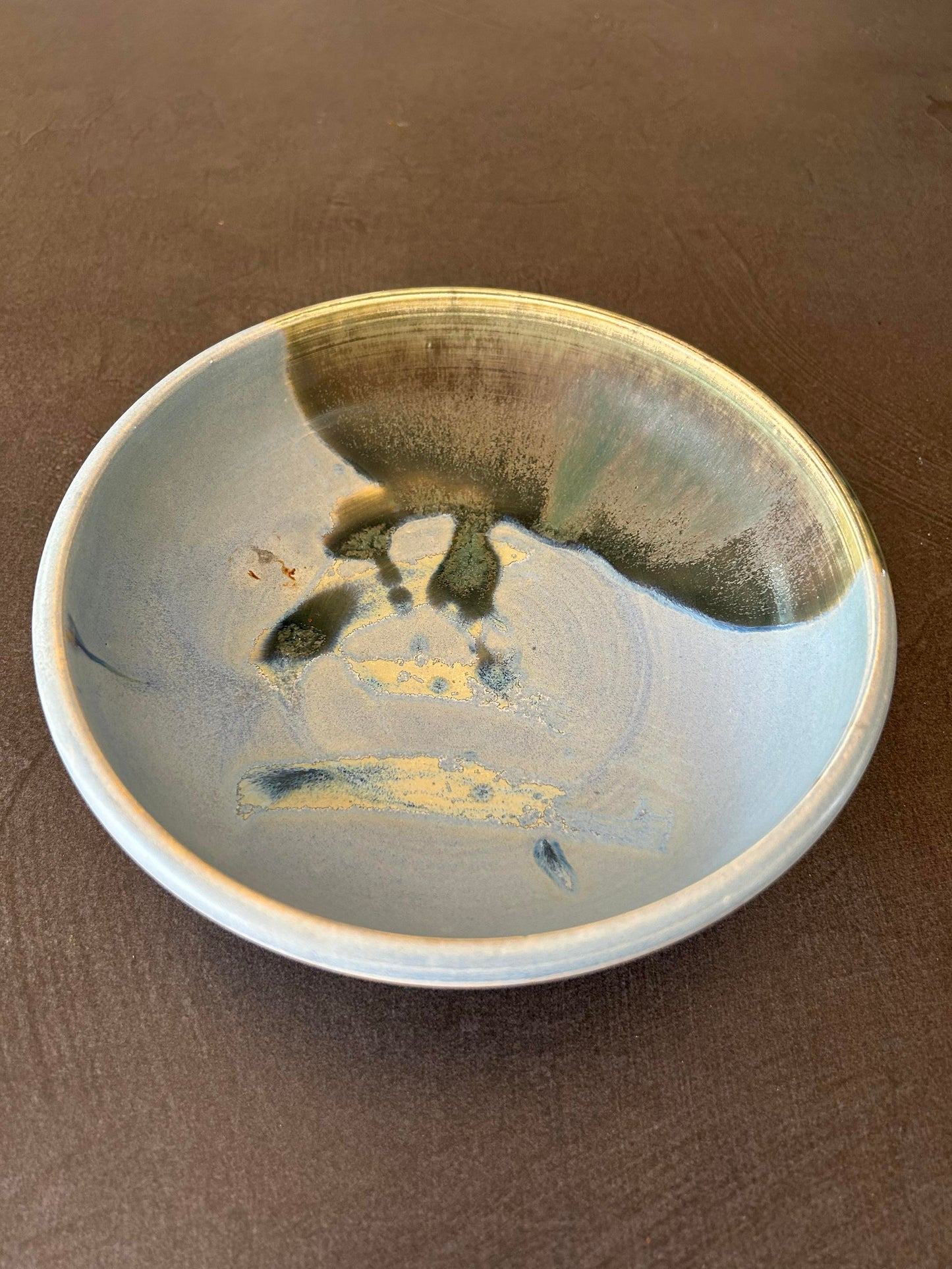 Aqua and Brown Bowl (Anne OBrien) – 2