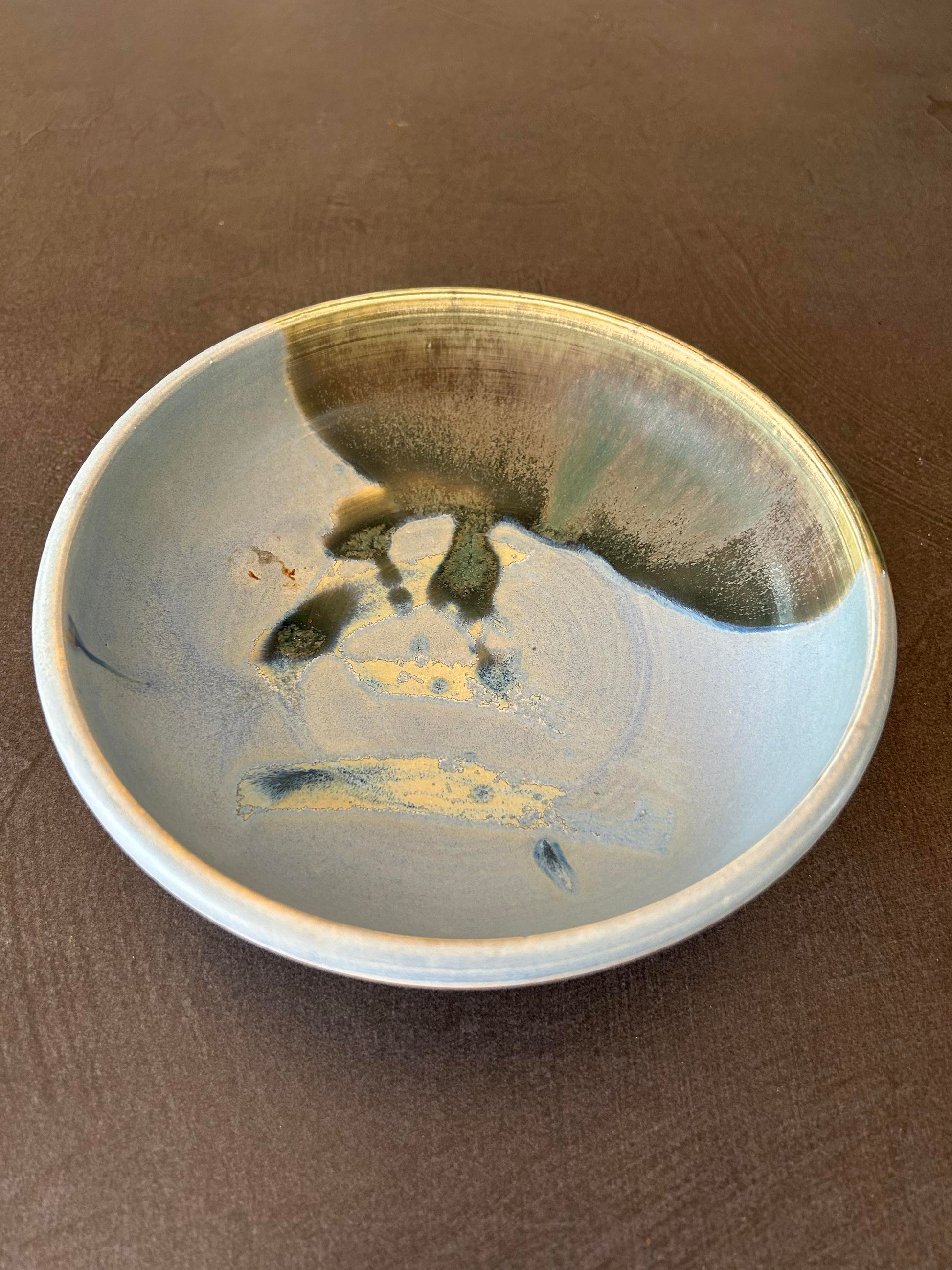 Aqua and Brown Bowl (Anne OBrien) – 2