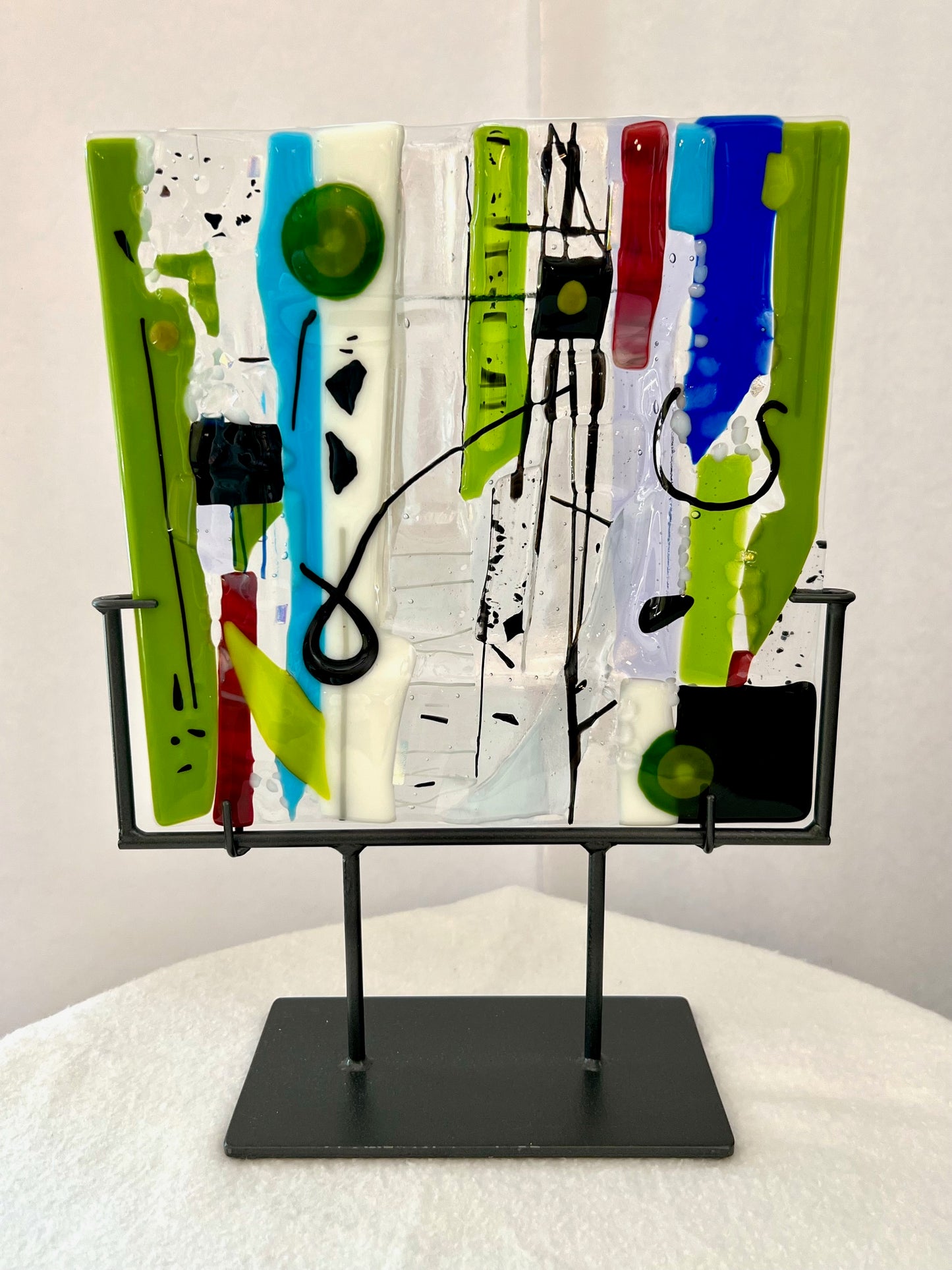 Abstract Panel with Black Stand (Debbi LoCicero) – 2