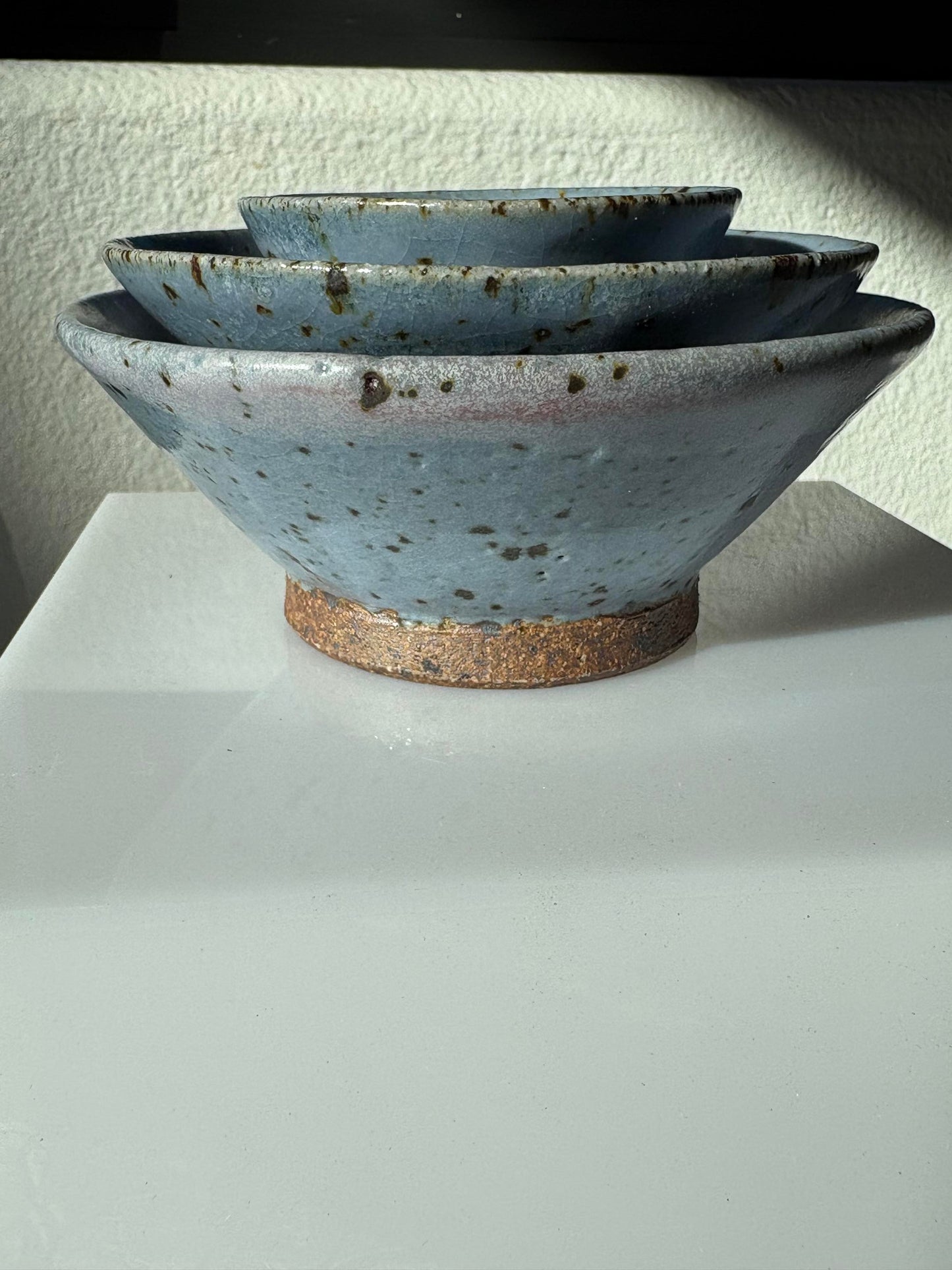 3 speckled purple nesting bowls (Jean Range) – 2