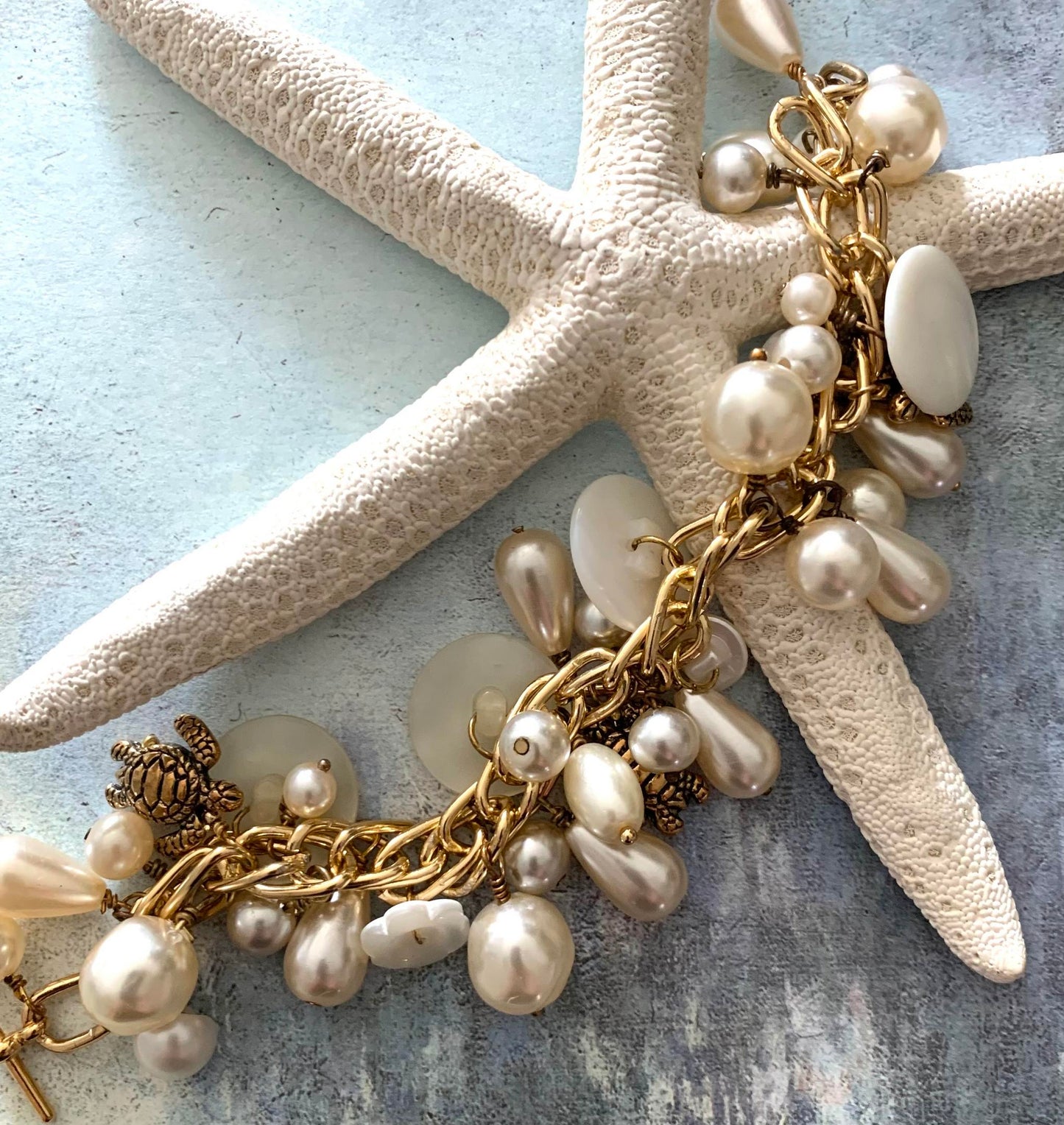 Pearl and Button Chunky Bracelet (Cheryl Burss) – 2