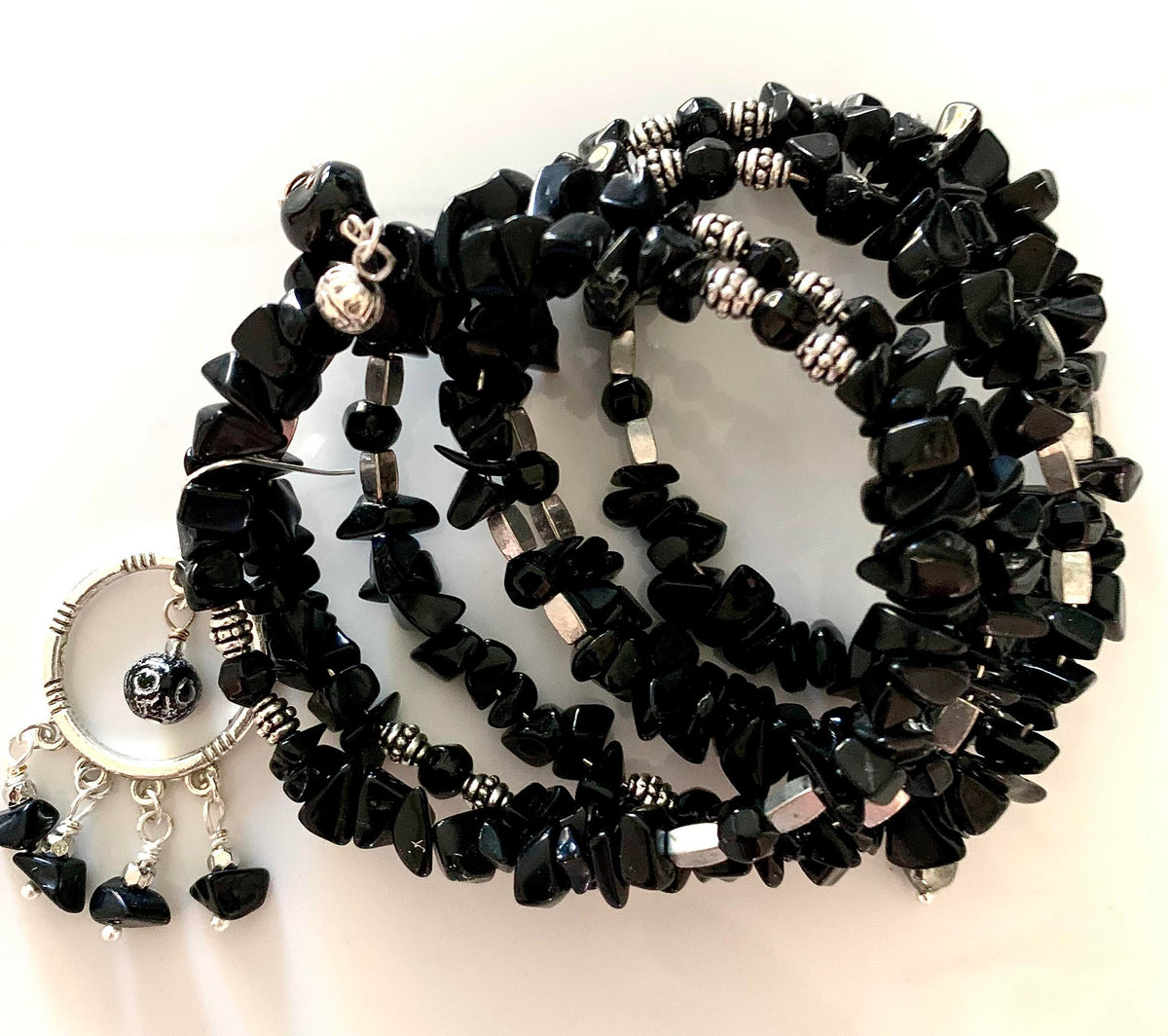 Black Memory Wire Bracelet (Cheryl Burss) – 2