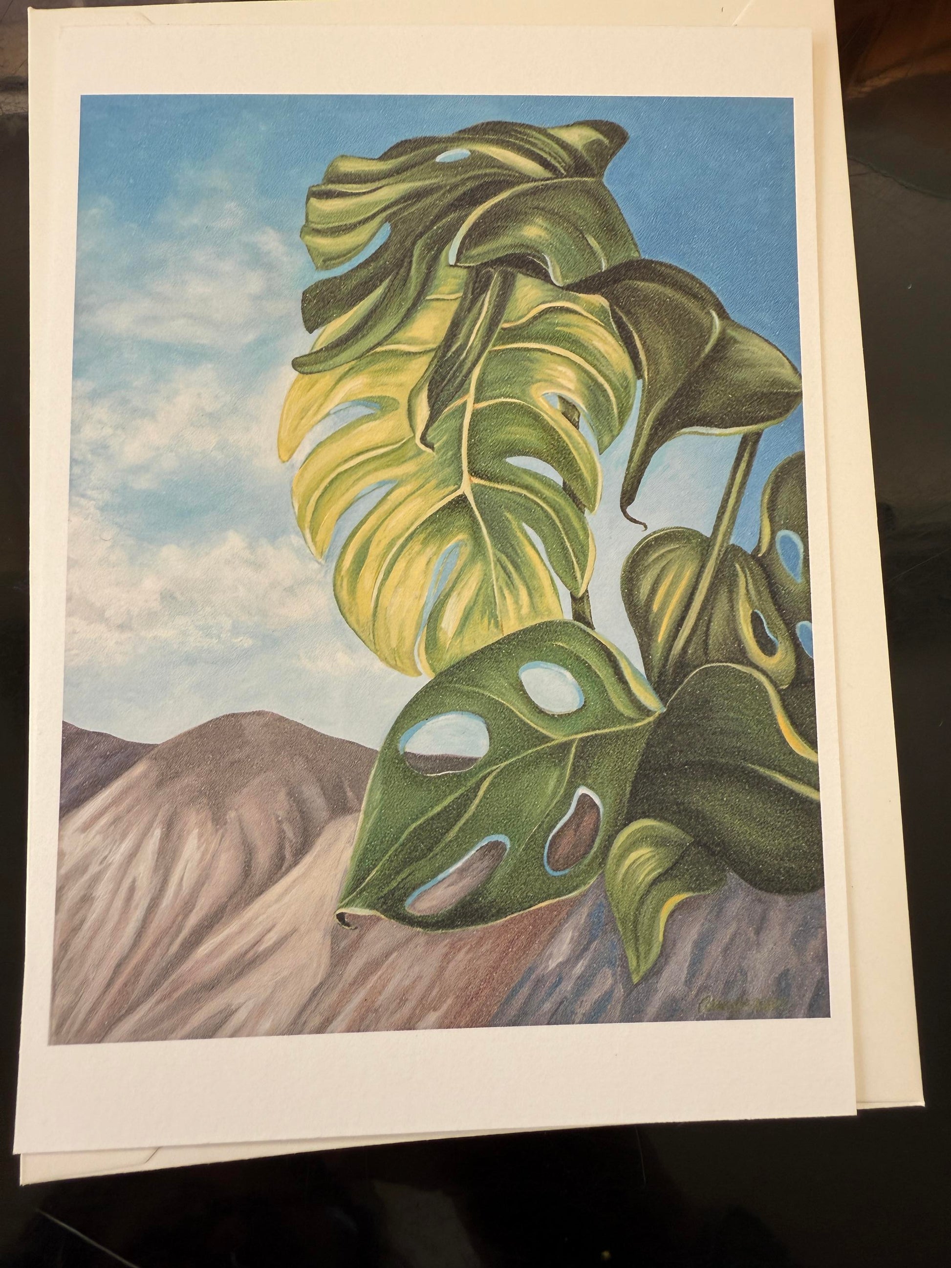 Monsterra 2 postcard with envelope giclee (Anna Graham) – 2