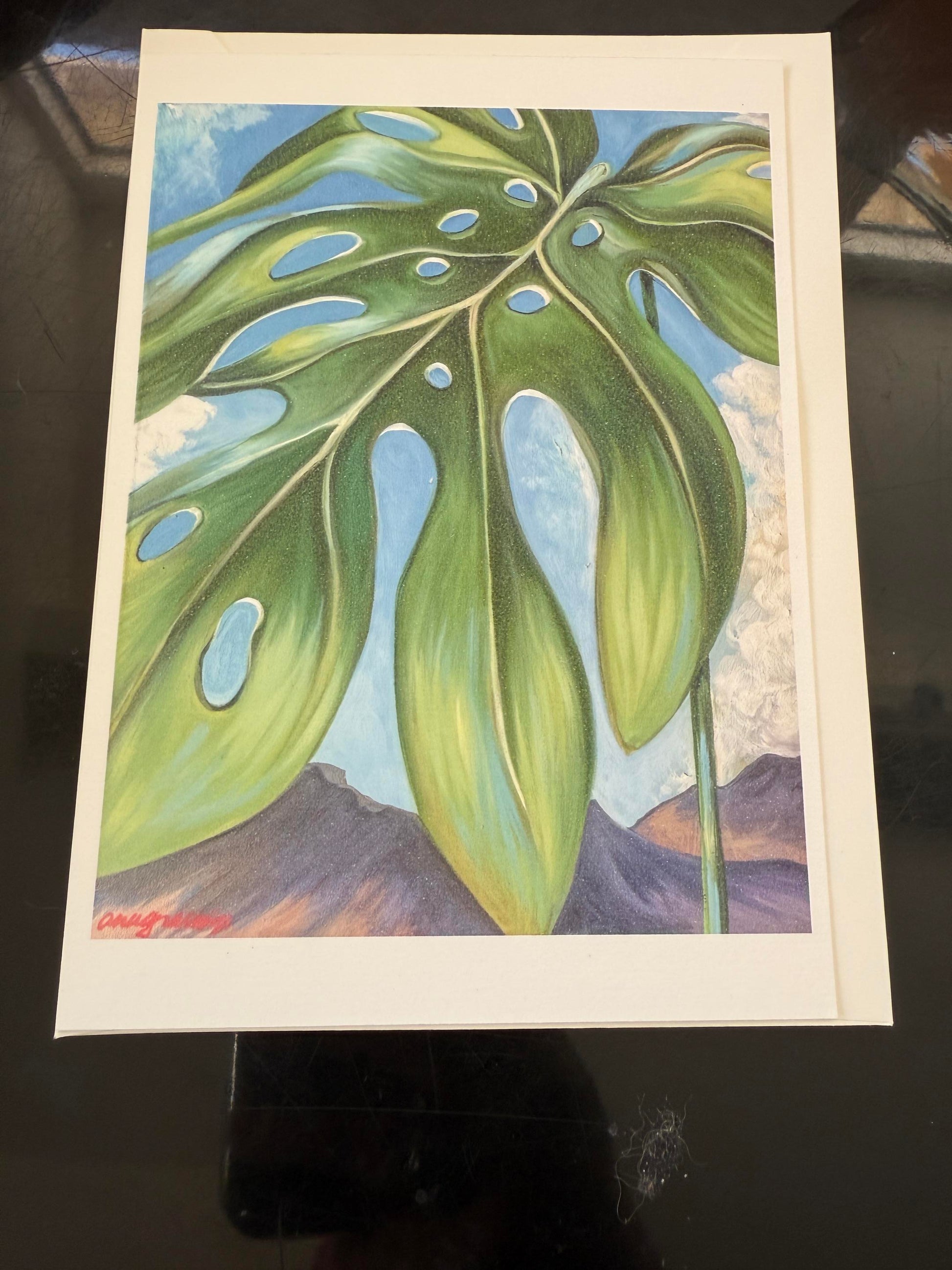 Monsterra I giclee postcard with envelope (Anna Graham) – 2