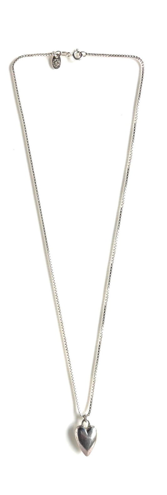 PD022 Elongated Sterling Heart pendant (Carol Koch) – 2