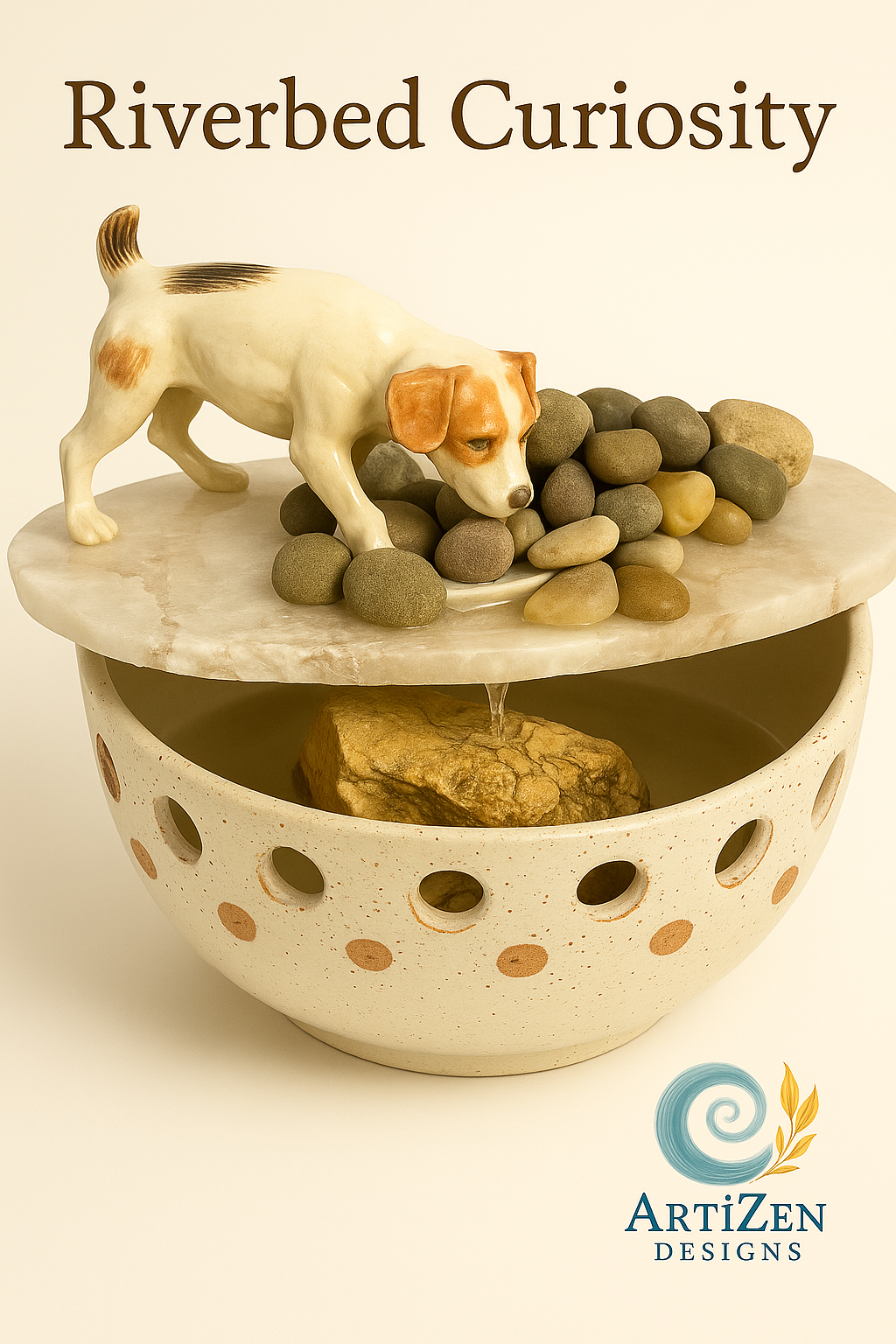 Riverbed Curiosity-Tabletop Fountain (Laurel Fuqua) – 2