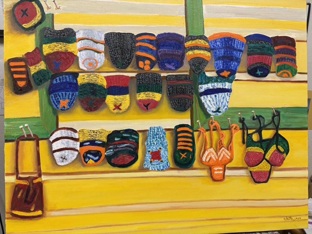 Saint Kitts Knitted Hat and Accessories Kiosk (Richard  Coletta)