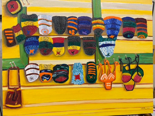 Saint Kitts Knitted Hat and Accessories Kiosk (Richard  Coletta)