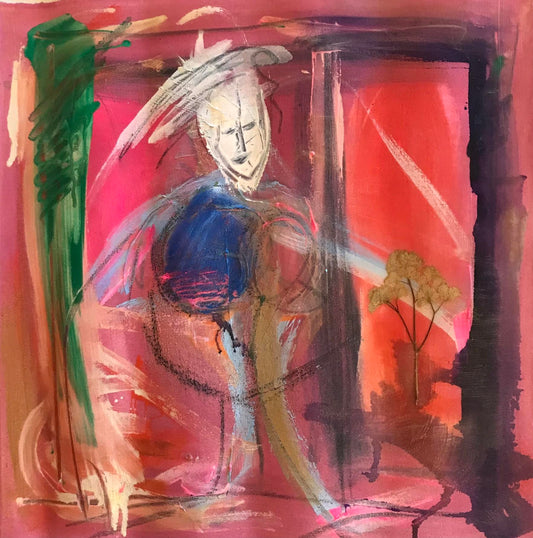 Girl in Room with Trees