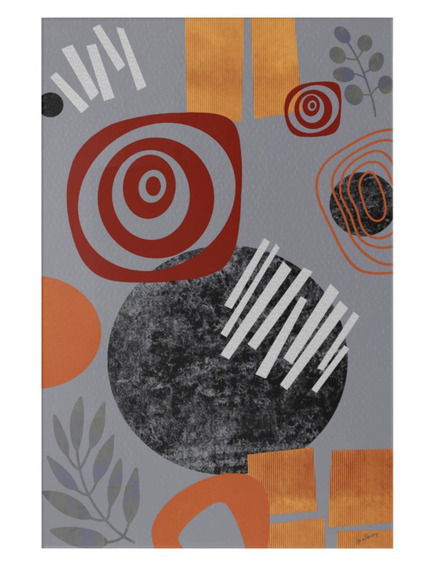 Mid Century Red, Ochre, Gray (Jane Ramsey)