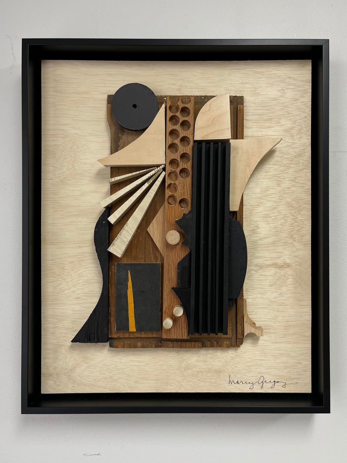 Secret Palm Wood Collage V (Marcy Gregory)