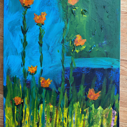 Orange On Blue (Elaine Sonne)