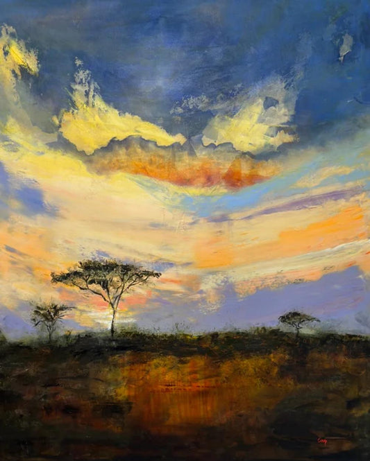 *SOLD* Sunset Over The Serengeti (Noreen Coup)